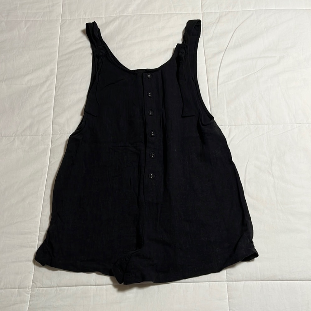 Forever 21 Black Buttoned Romper
